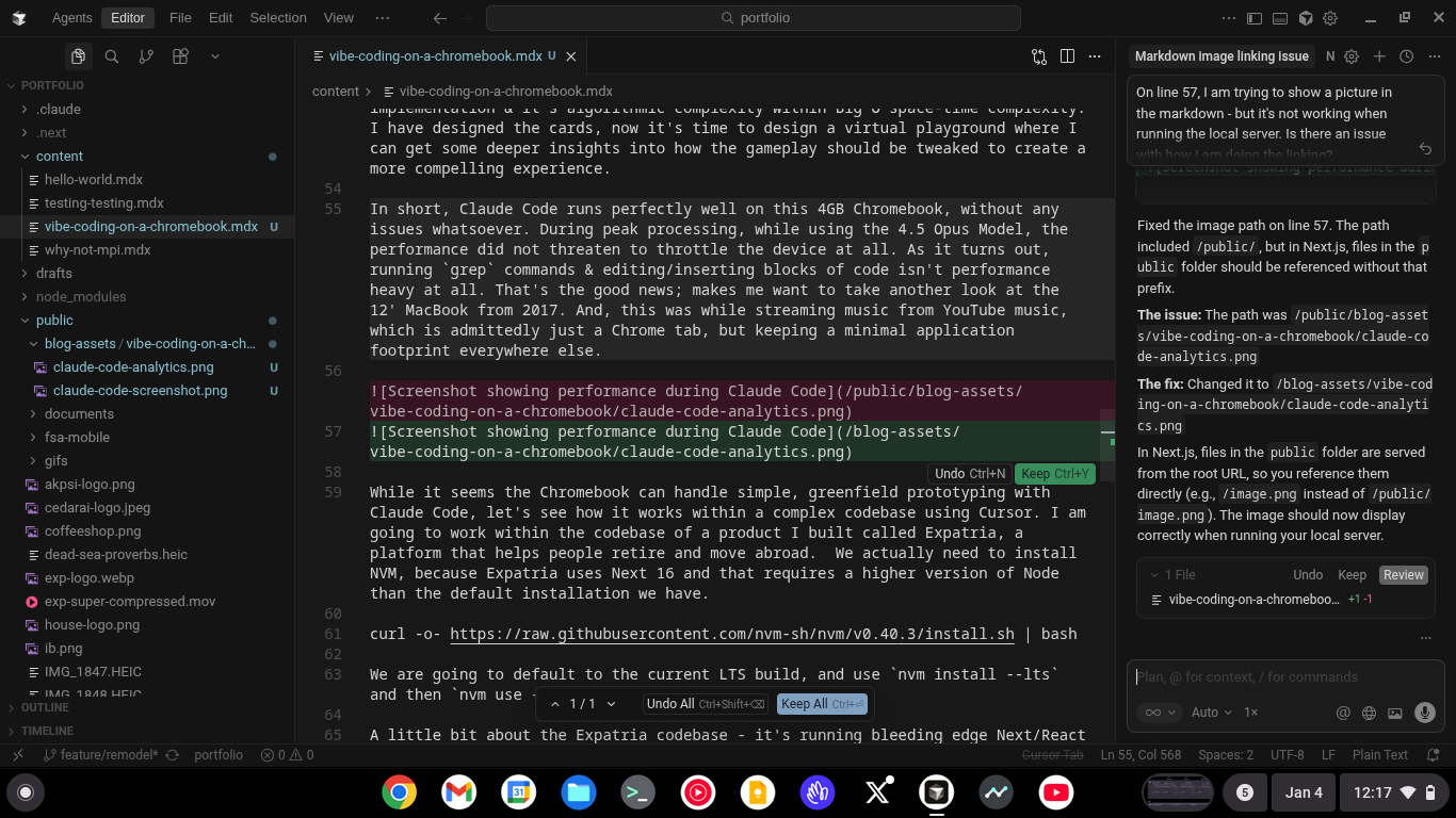 cursor working on a Chromebook is a minor miracle