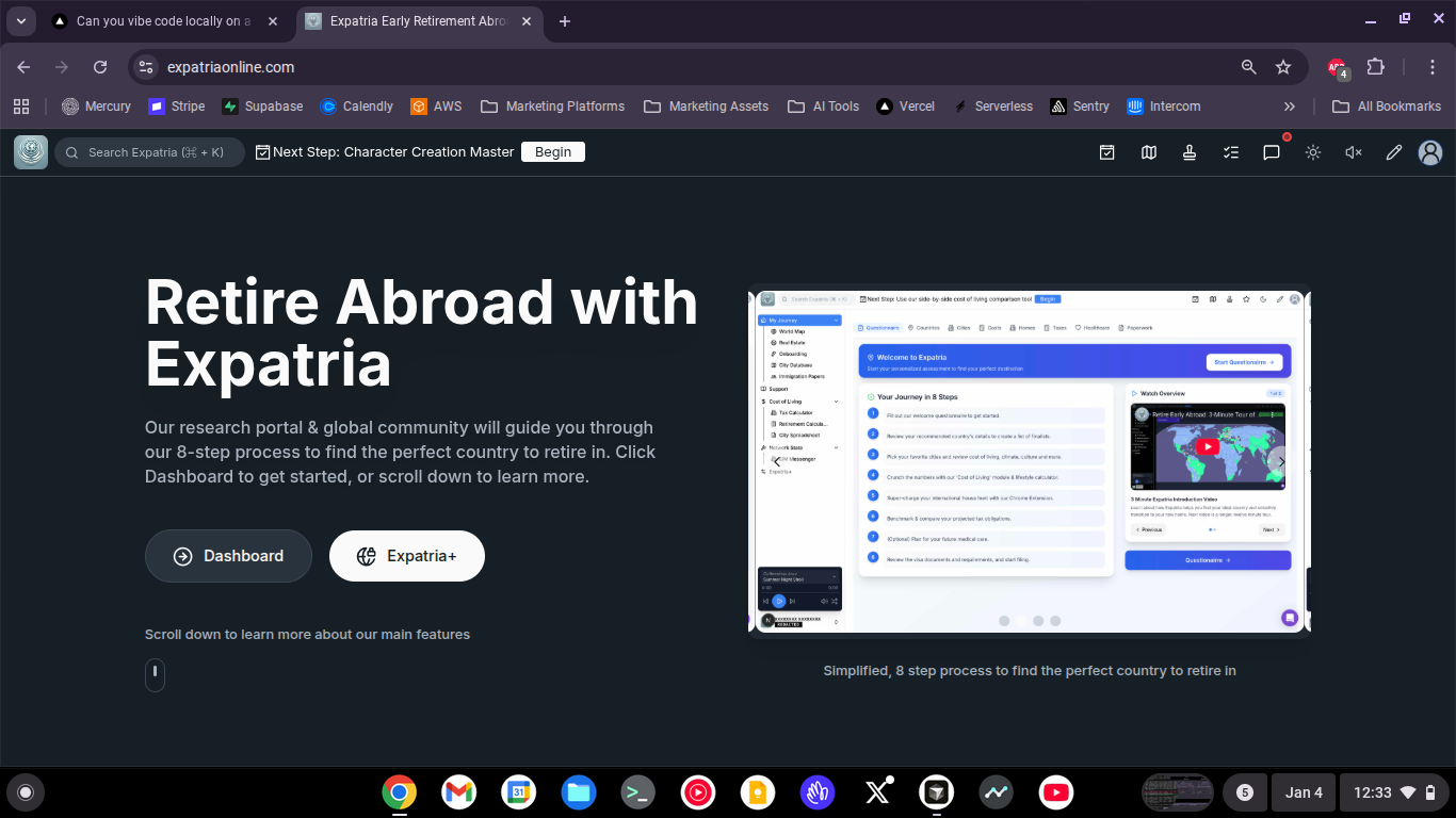 a perfectly adequate landing page